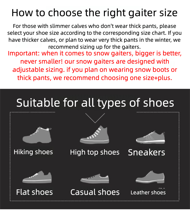 Crocodile Gaiters & Hiking Gaiters