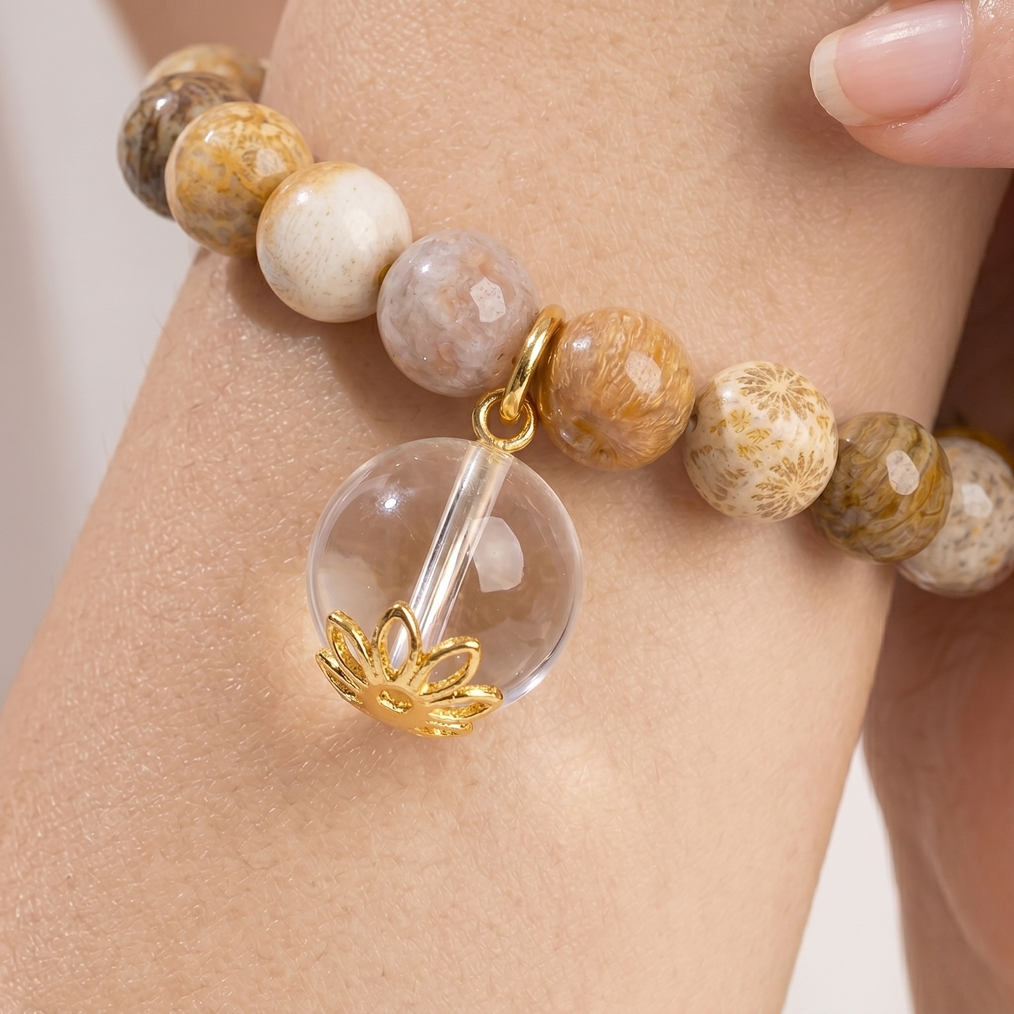 Chrysanthemum Stone Breath Bead | The Serendipity Collection