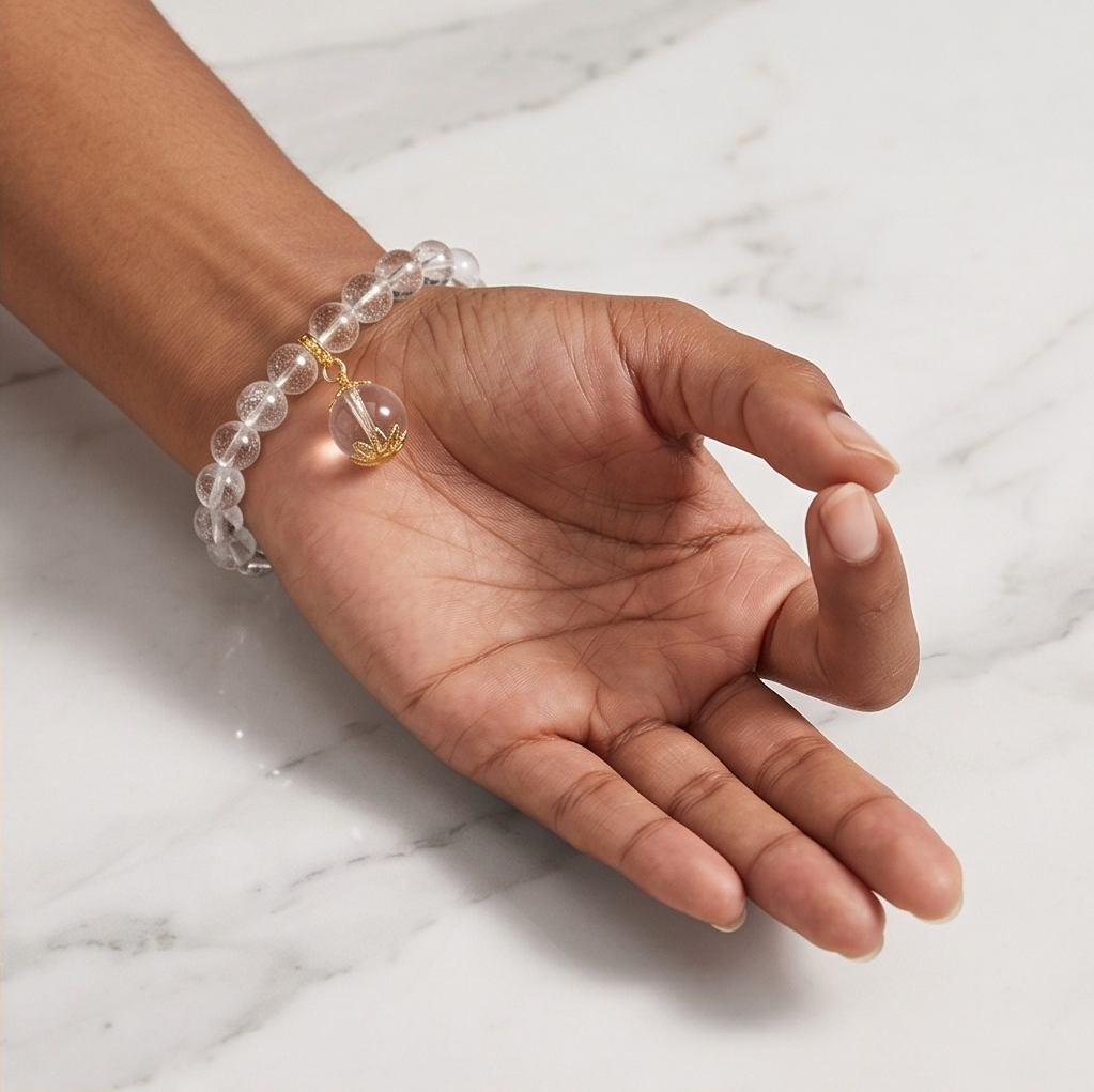 Clear Quartz Breath Bead | The Inner Peace Collection (The Ultimate Energy Amplifier)