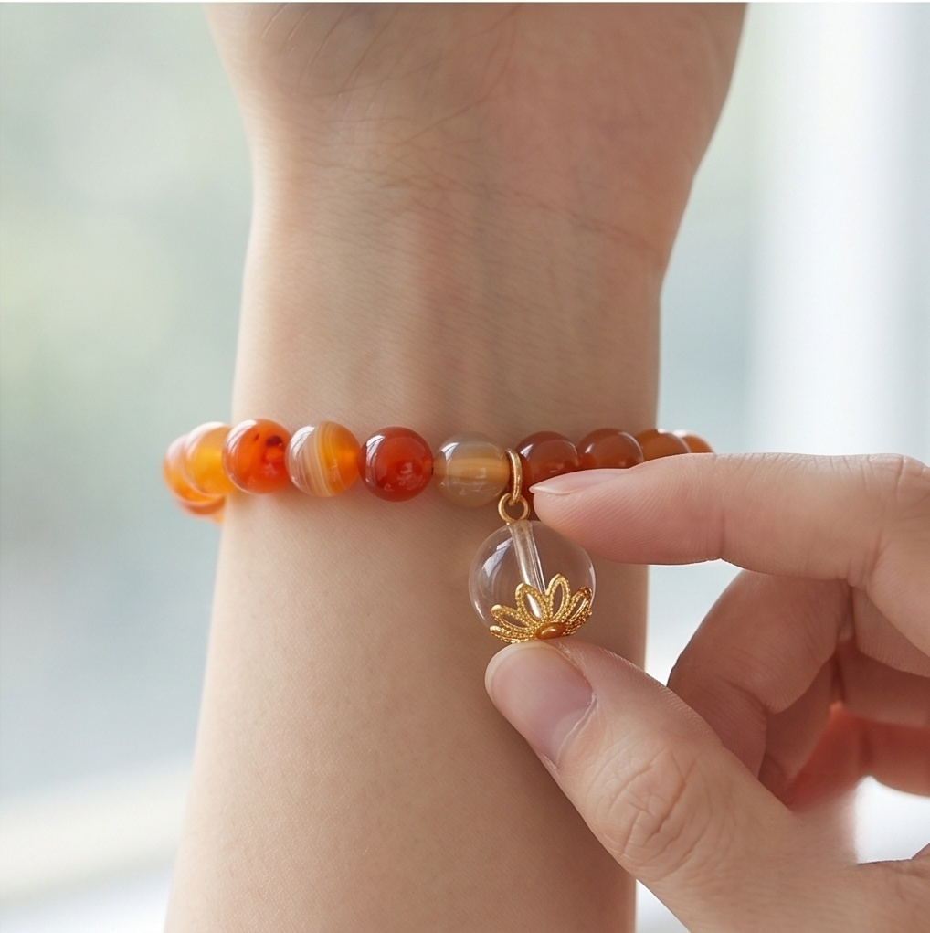 Red Agate Breath Bead | The Abundance Collection