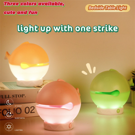 Wooden fish/ Chinese temple block, Wooden fish-shaped night light, bedside lamp