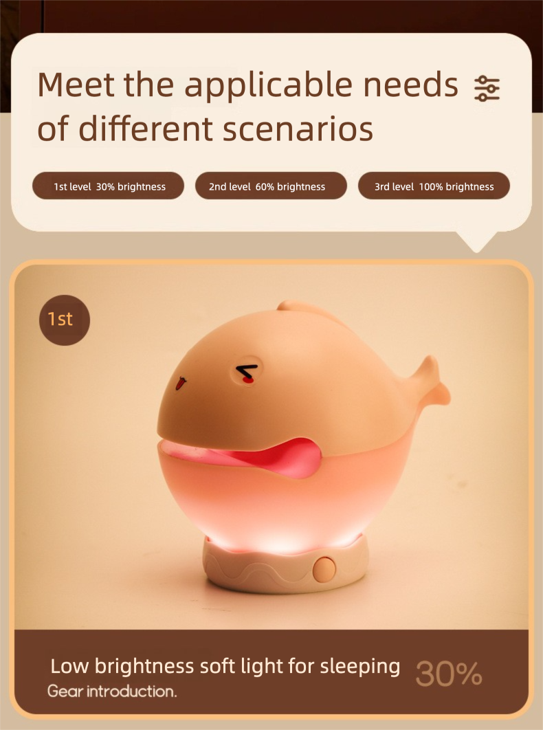 Wooden fish/ Chinese temple block, Wooden fish-shaped night light, bedside lamp