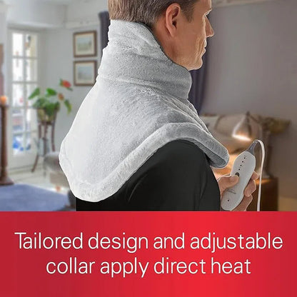 Weighted Contoured Electric Heating Pad for Neck and Shoulder Tension Relief