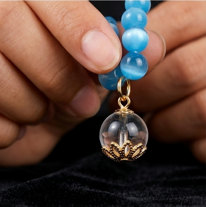 Blue Cat's Eye Breath Bead | The Inner Peace Collection