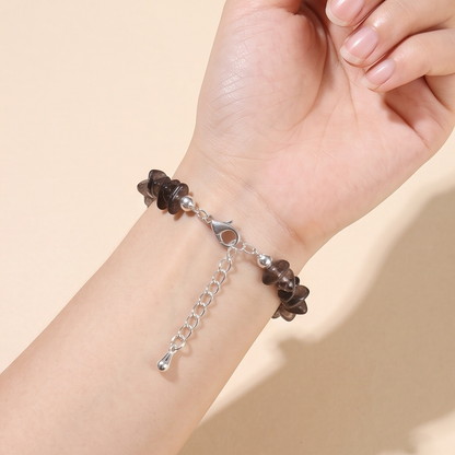 Raw Smoky Quartz Chip Breath Bead | The Inner Peace Collection