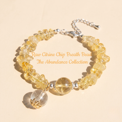 Raw Citrine Chip Breath Bead | The Abundance Collection