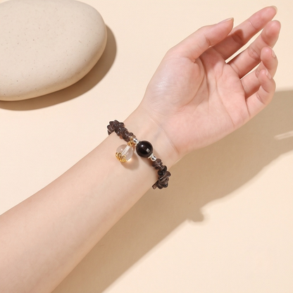 Raw Smoky Quartz Chip Breath Bead | The Inner Peace Collection