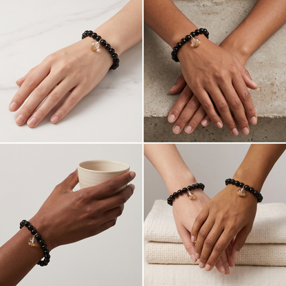 Black Agate Breath Bead | The Inner Peace Collection