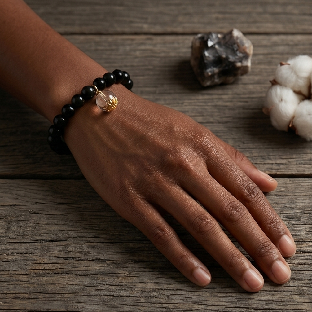 Black Agate Breath Bead | The Inner Peace Collection