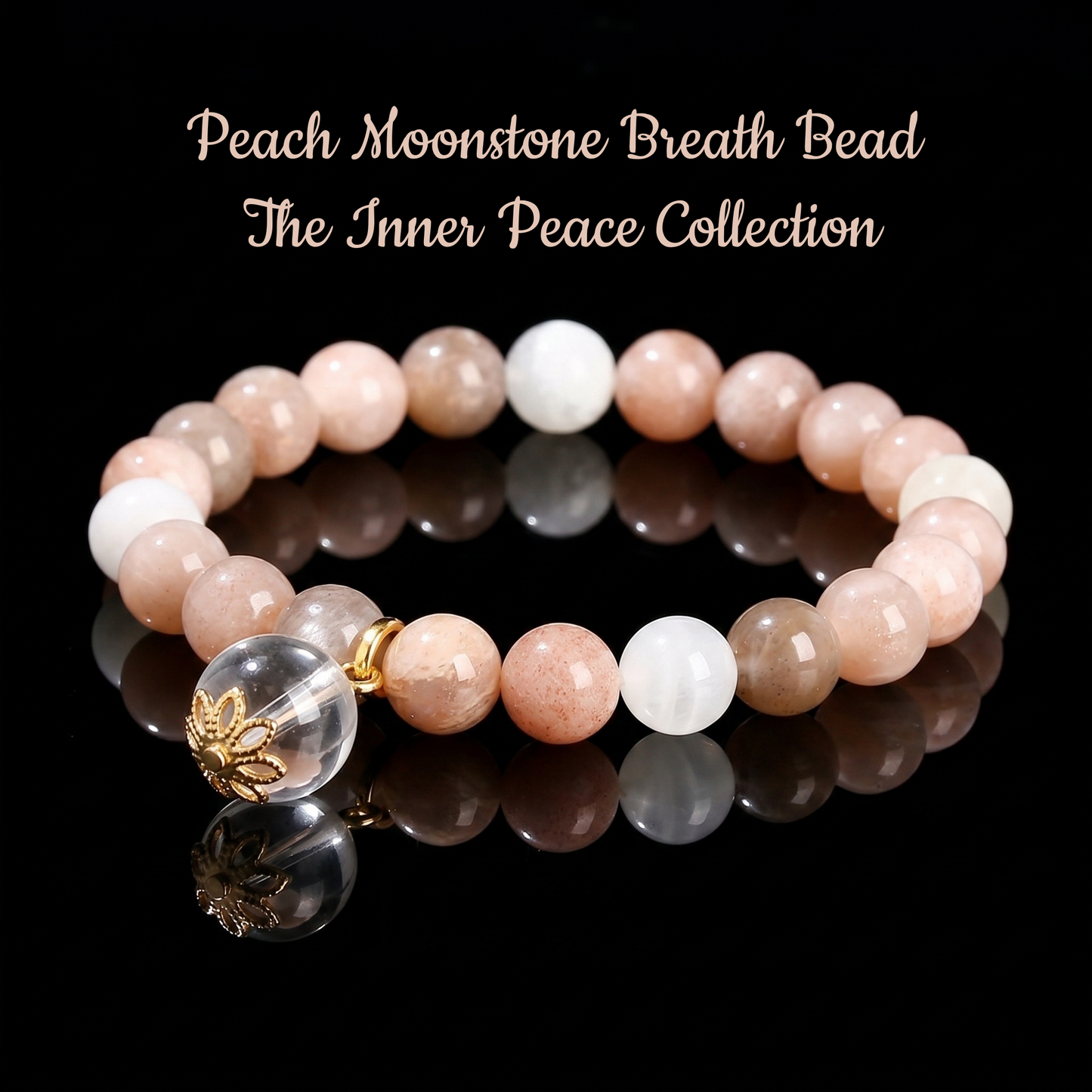 Peach Moonstone Breath Bead | The Inner Peace Collection
