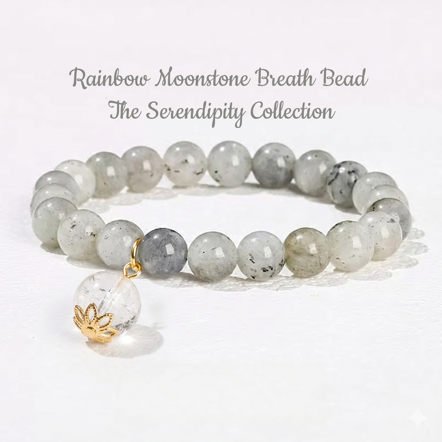 Rainbow Moonstone Breath Bead | The Serendipity Collection