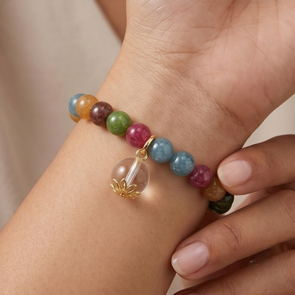 Multi-Color Chalcedony Breath Bead | The Aura Collection