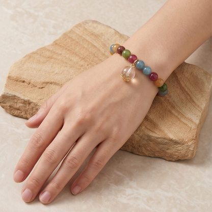 Multi-Color Chalcedony Breath Bead | The Aura Collection