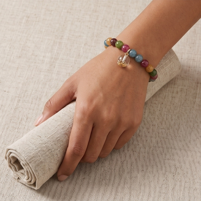Multi-Color Chalcedony Breath Bead | The Aura Collection