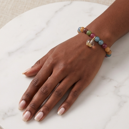 Multi-Color Chalcedony Breath Bead | The Aura Collection