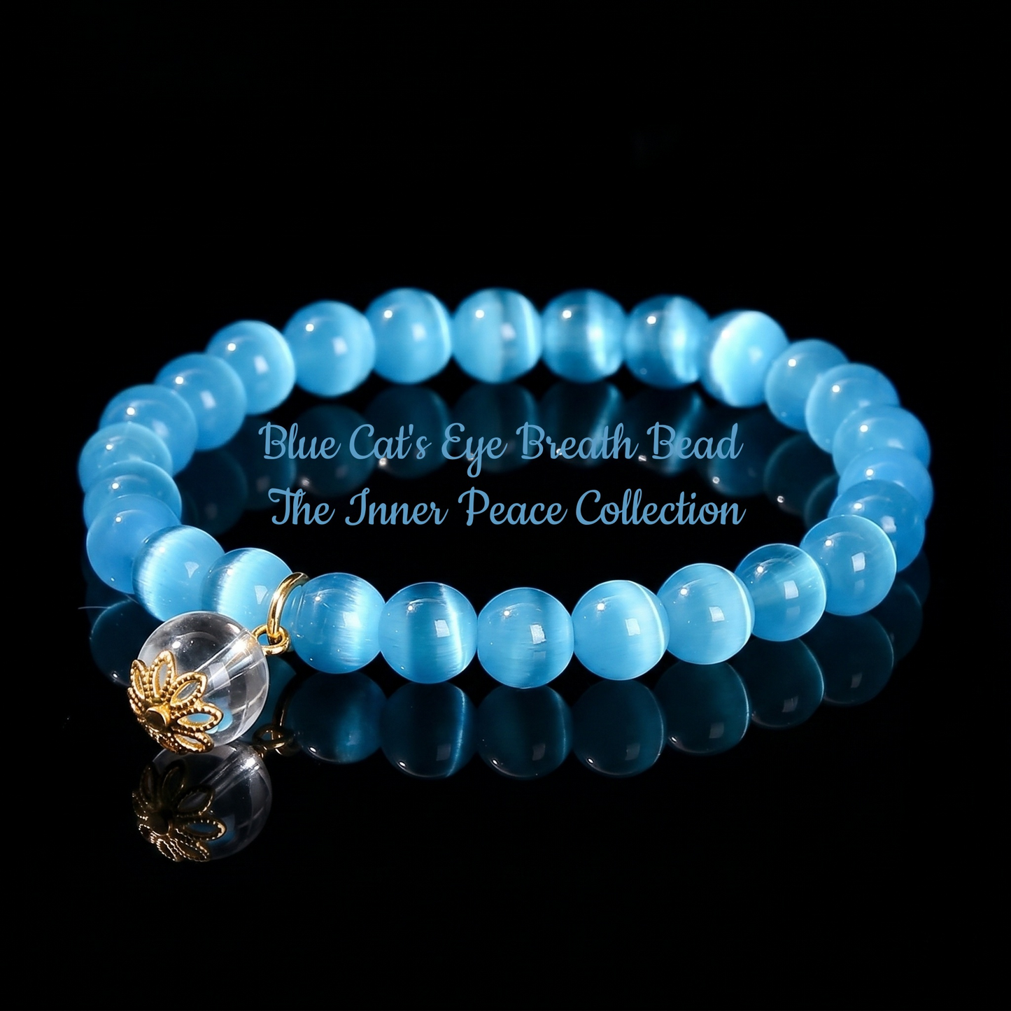 Blue Cat's Eye Breath Bead | The Inner Peace Collection