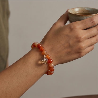 Red Agate Breath Bead | The Abundance Collection