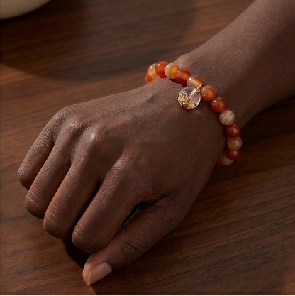 Red Agate Breath Bead | The Abundance Collection