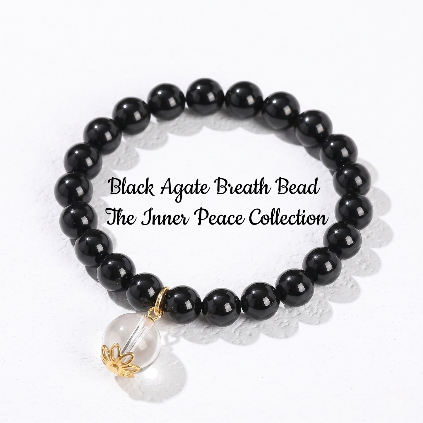 Black Agate Breath Bead | The Inner Peace Collection