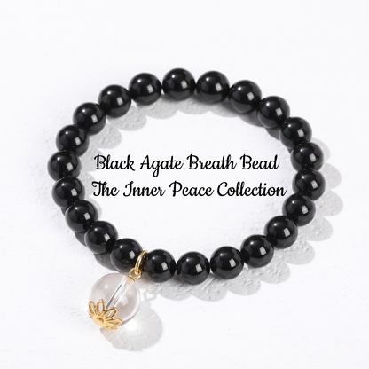Black Agate Breath Bead | The Inner Peace Collection