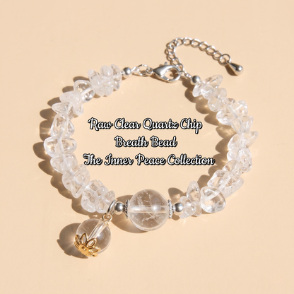 Raw Clear Quartz Chip Breath Bead | The Inner Peace Collection