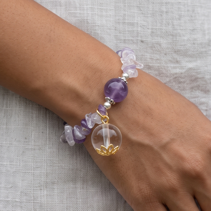 Lavender Chalcedony Breath Bead | The Inner Peace Collection