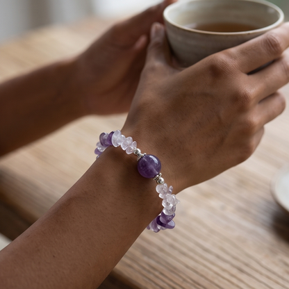 Lavender Chalcedony Breath Bead | The Inner Peace Collection