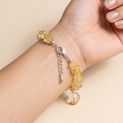 Raw Citrine Chip Breath Bead | The Abundance Collection