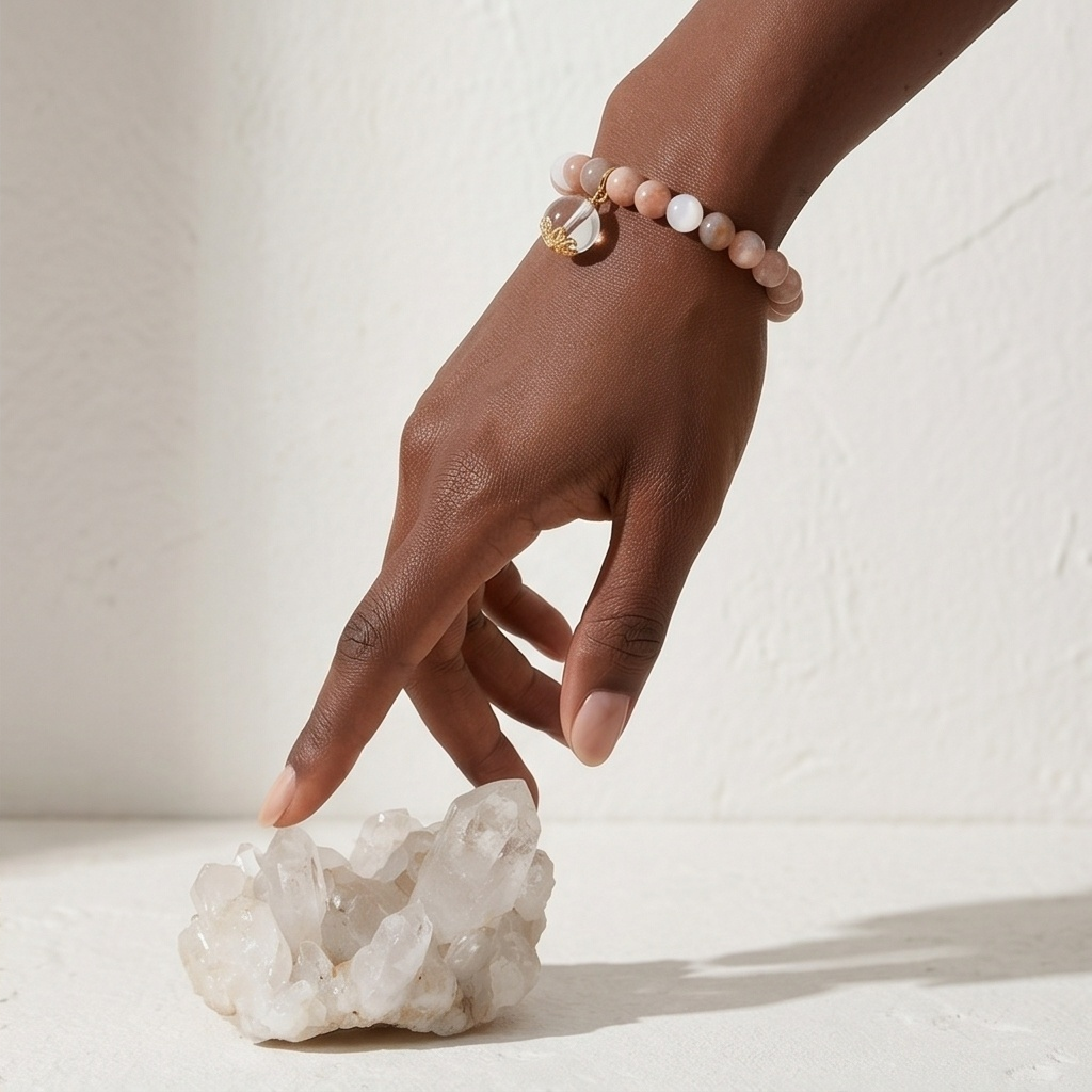 Peach Moonstone Breath Bead | The Inner Peace Collection