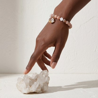 Peach Moonstone Breath Bead | The Inner Peace Collection
