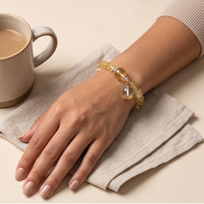 Raw Citrine Chip Breath Bead | The Abundance Collection