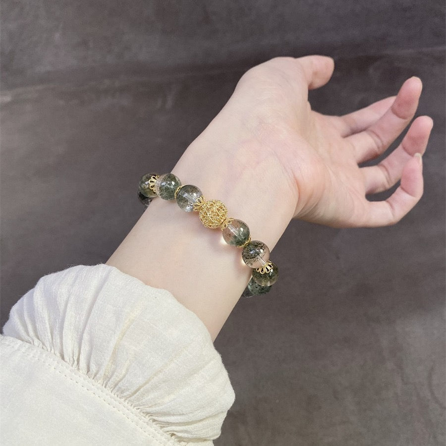 The Serendipity Collection | Green Phantom Breath Bead