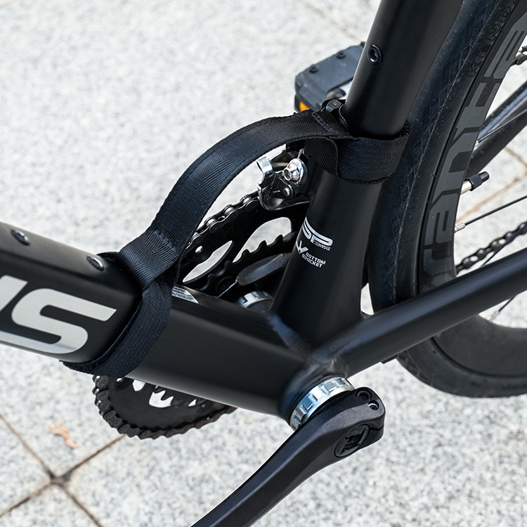 Bicycle carrying strap portable and labor-saving nylon strap - universal carrying accessory for mountain bikes and other bicycles.