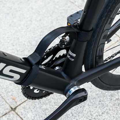 Bicycle carrying strap portable and labor-saving nylon strap - universal carrying accessory for mountain bikes and other bicycles.
