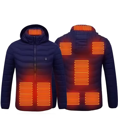 8 Zones Heated Puffer Jacket For Men & Women With Battery Pack