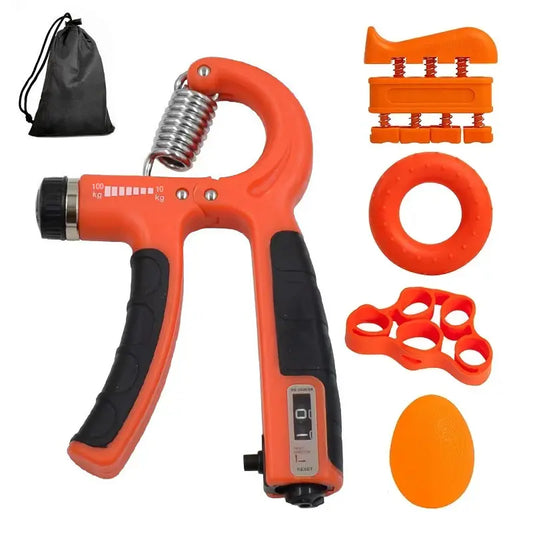 Hand Grip Strengthener Kit 5 Pack Forearm Grip Adjustable Resistance Hand Gripper, gripper ,overhand grip, forearm veins,Finger Exerciser, Finger Stretcher,Grip Ring Stress Relief Grip Ball For Athletes, Boyfriend Gift